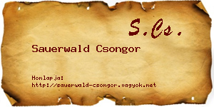 Sauerwald Csongor névjegykártya